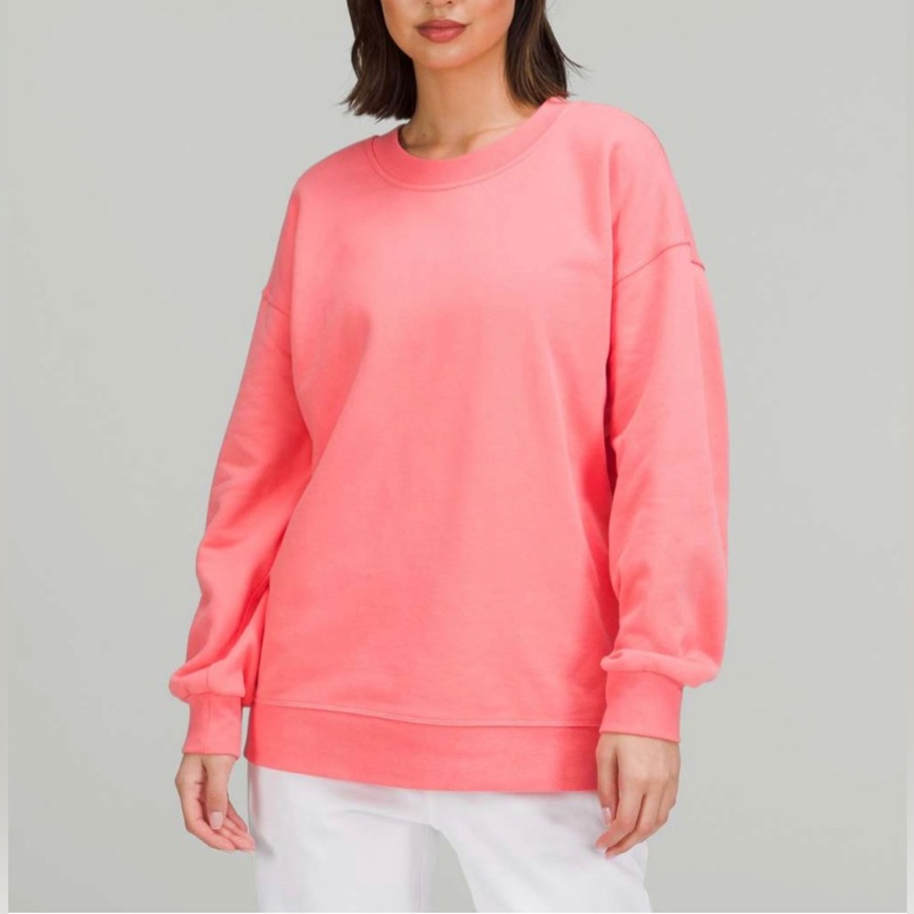 Lululemon Perfectly Oversized Crew, Raspberry Cream, Size 6, NWT
